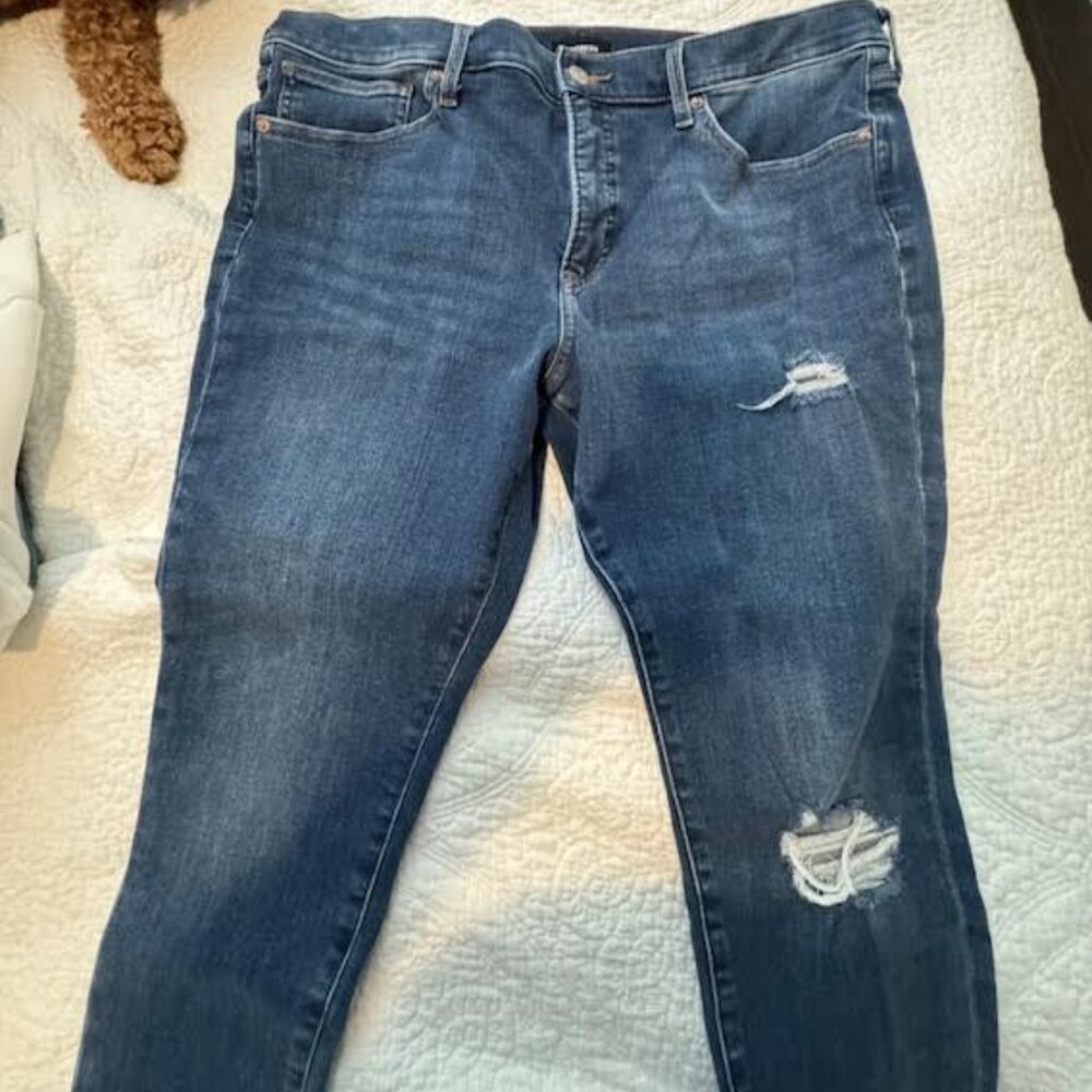 Express Distressed Skinny Jeans